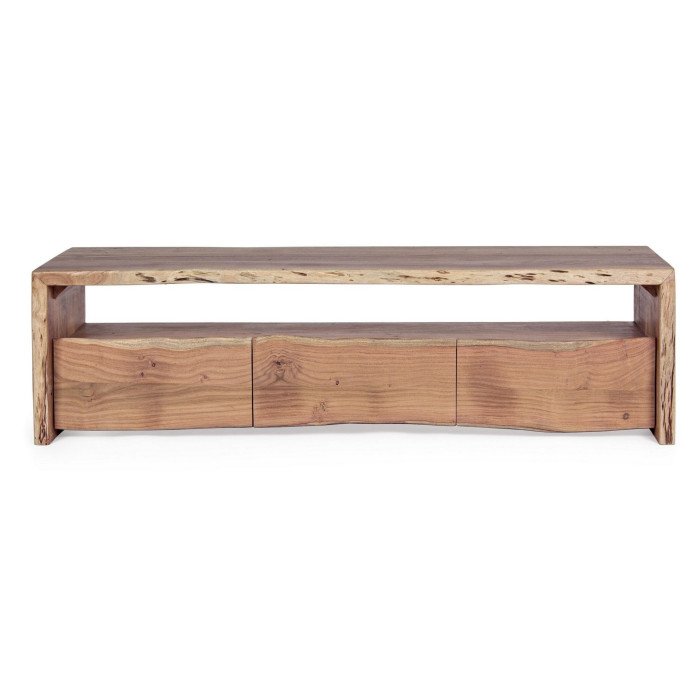 Porta tv naturale legno di acacia