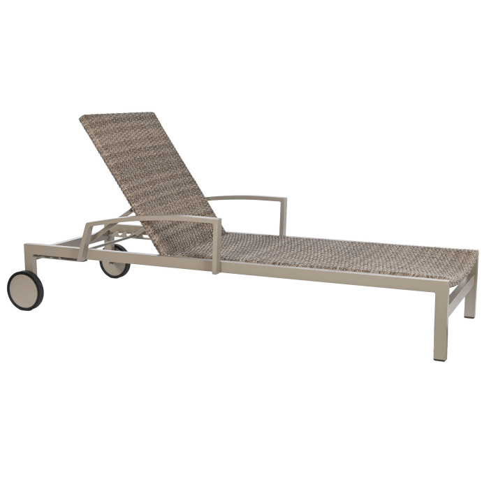 Lettino con ruote rattan sintetico