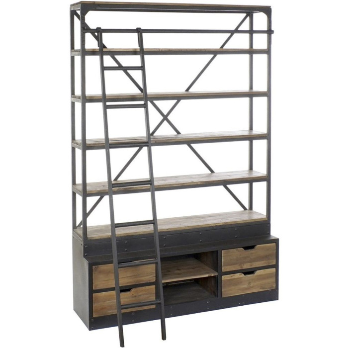 Libreria industrial con scala