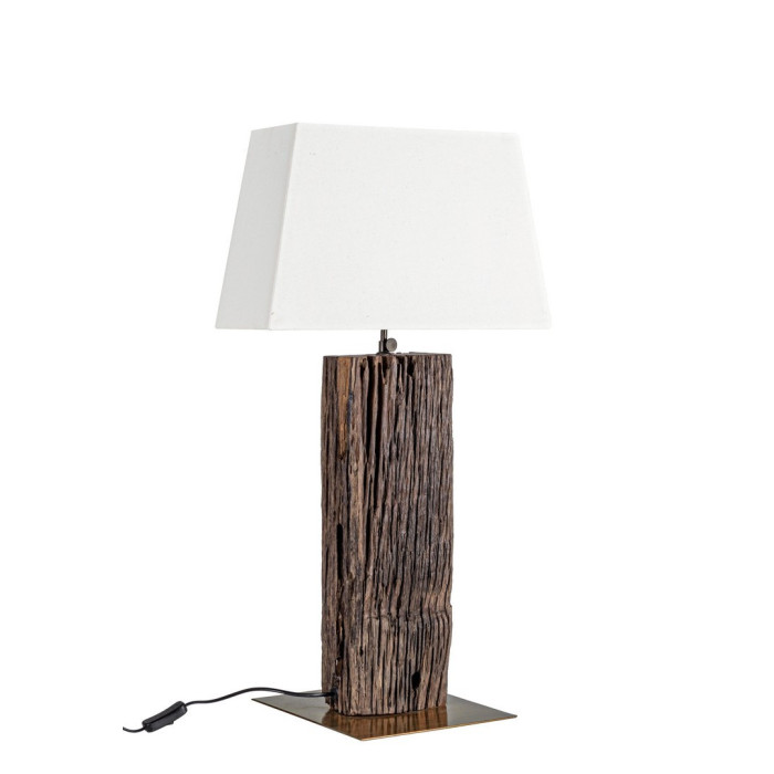 Lampada da tavolo in teak