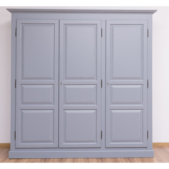 Armadio guardaroba legno grigio provenzale