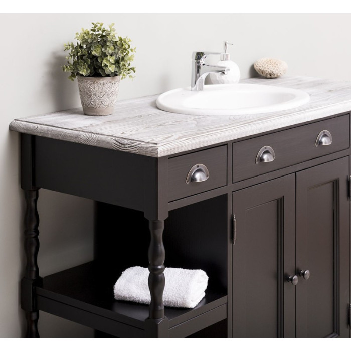 Mobile bagno nero chic country anche SU MISURA