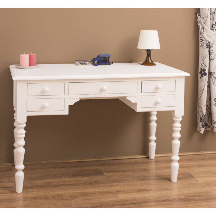 Scrivania provenzale bianca in legno SU MISURA - Scrivanie shabby chic