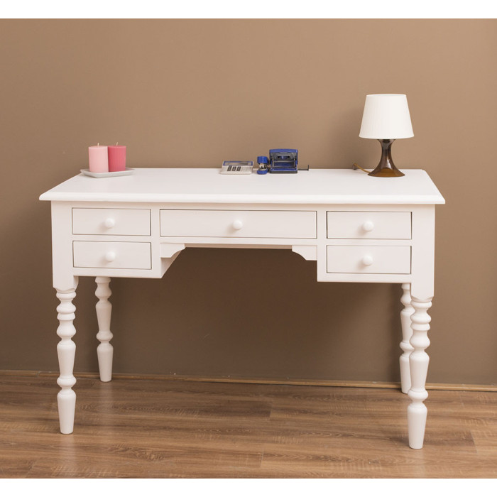 Scrivania provenzale bianca in legno SU MISURA - Scrivanie shabby chic