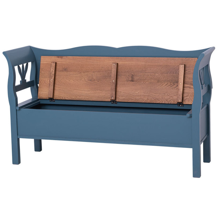 Cassapanca Vintage Azzurra Bicolore SU MISURA - Etnico Outlet