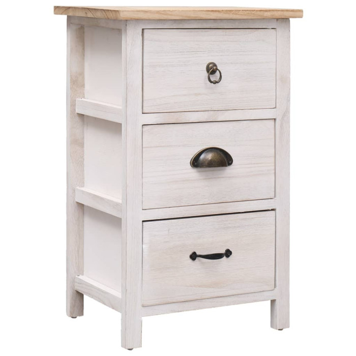 Comodino provenzale bianco decapato country Comodini Online