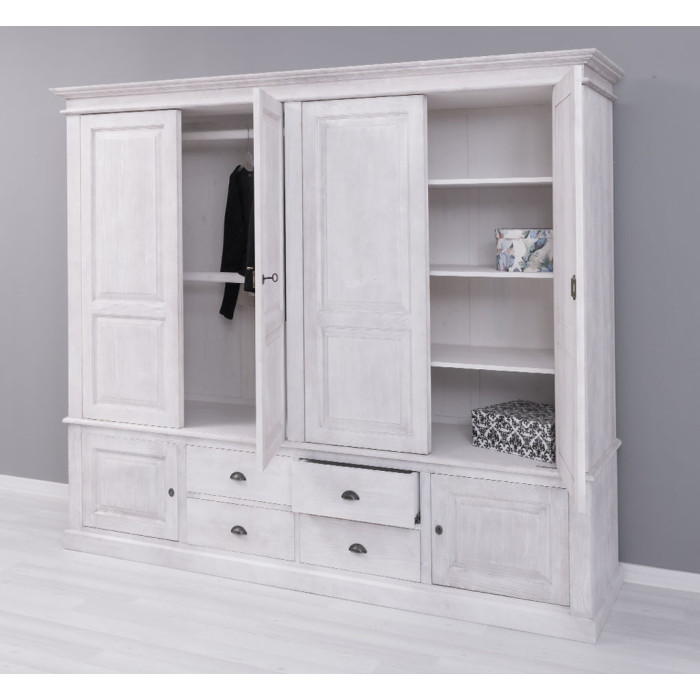 Armadio provenzale country chic grigio anche SU MISURA - Etnico Outlet