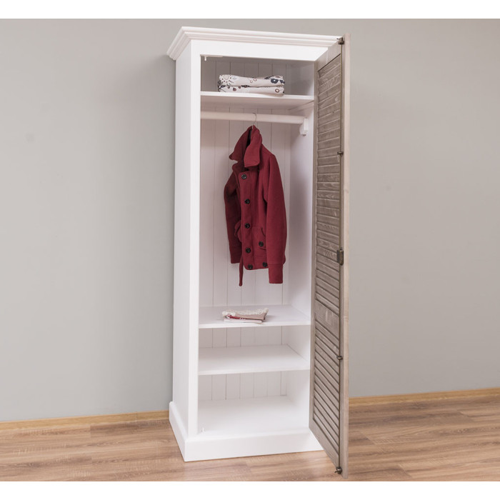 Armadio bianco provenzale in legno massello – Etnico Outlet