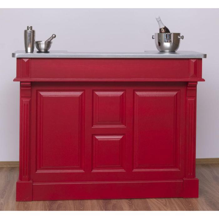 Bancone cassa bar rosso boho chic 140