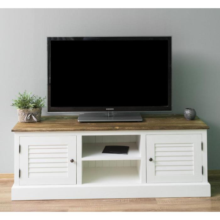 Mobile porta tv bianco ante persiana cm 160