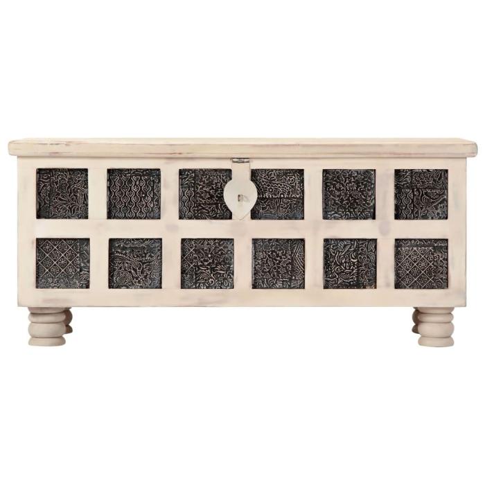 Baule indiano legno massello 110x40x41