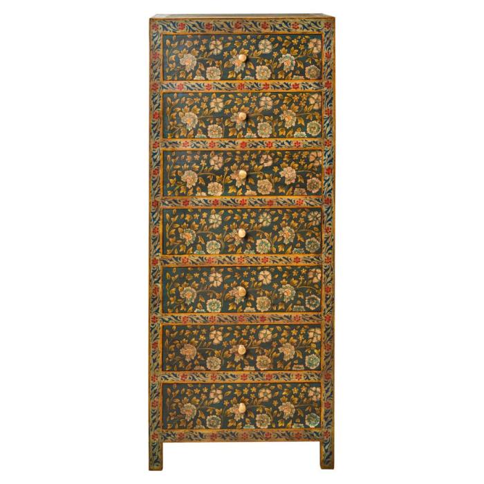 Credenza orientale dipinta artigianale
