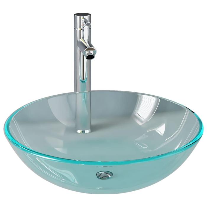 Lavello Trasparente con Rubinetto – Design Moderno | Etnico Outlet