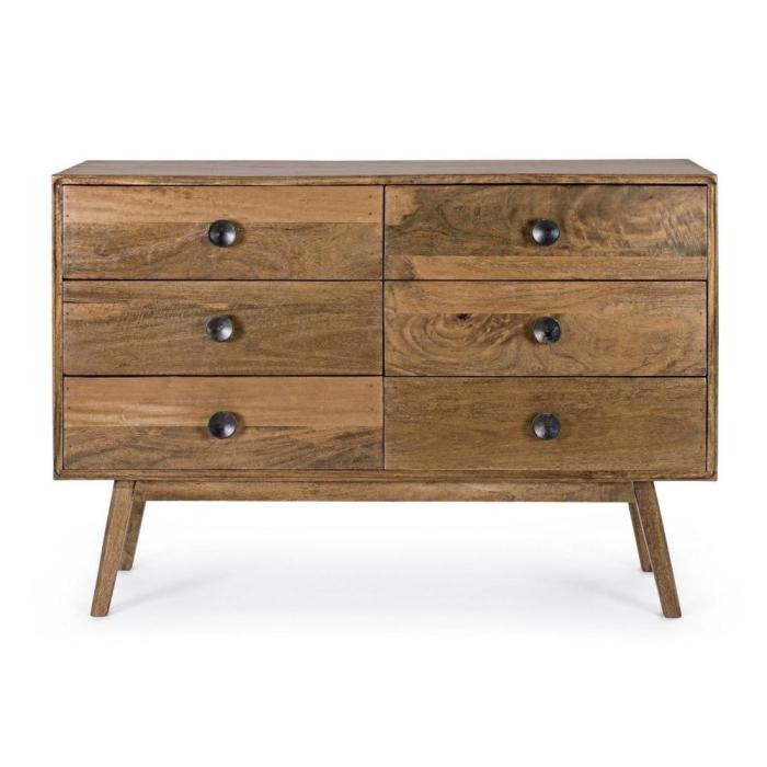 Cassettiera Vintage Anni '60 in Legno Mango | Etnico Outlet