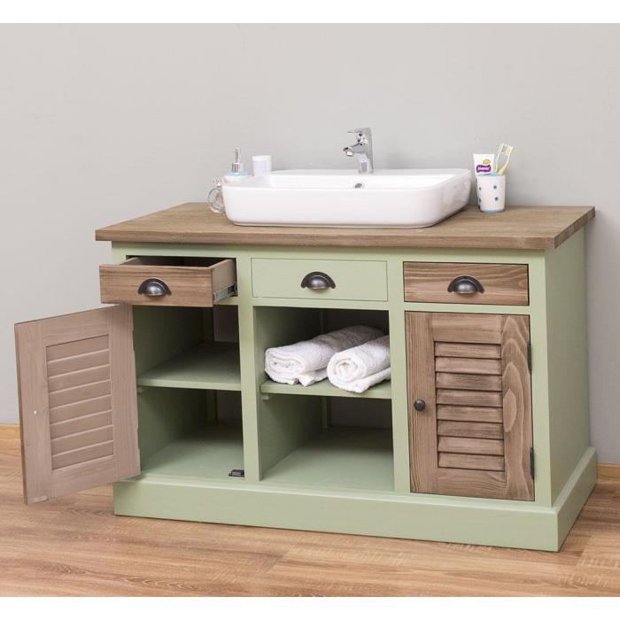 Mobile bagno country chic verde - Su Misura| Etnico Outlet