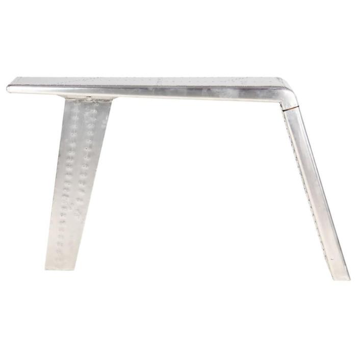 Scrivania industriale metallo argentato rivettata – Etnico Outlet