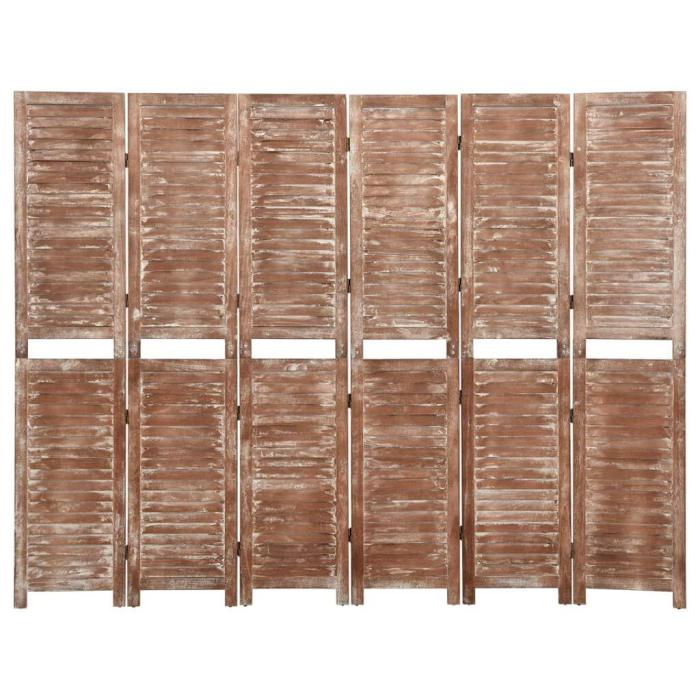 Paravento Marinaro 6 Pannelli Legno Decapato - Etnico Outlet