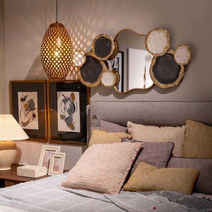 Lampada a Soffitto Vintage in Metallo Dorato - Etnico Outlet