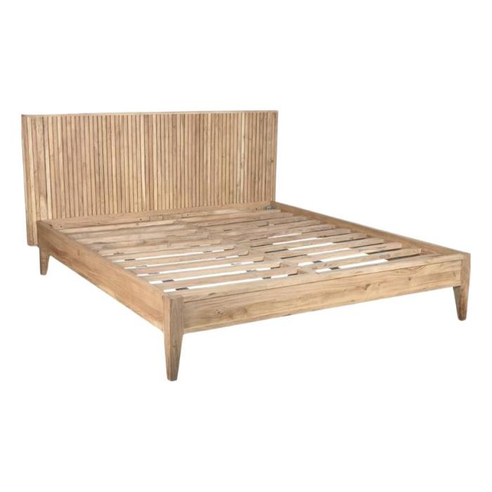 Letto matrimoniale stile vintage legno massello