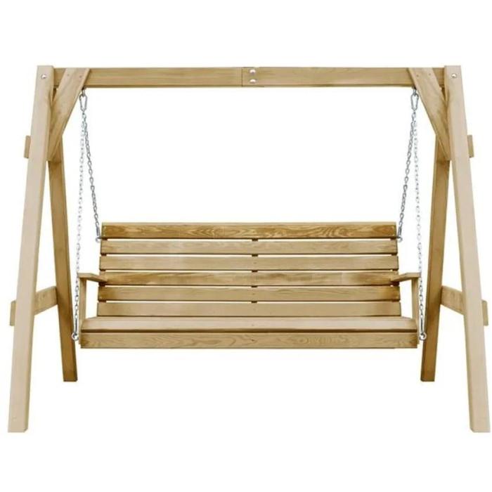 Dondolo Country da Giardino in Pino Naturale - Etnico Outlet