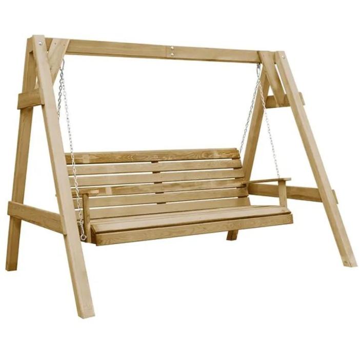 Dondolo Country da Giardino in Pino Naturale - Etnico Outlet
