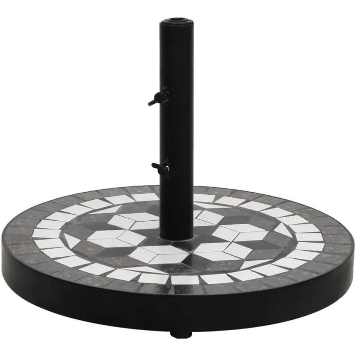 Base ombrellone in gres bianco nero