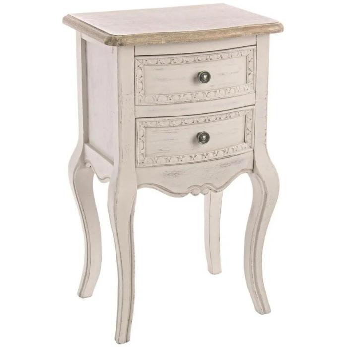 Comodino crema shabby