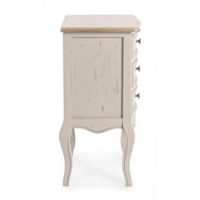 Comodino shabby chic provenzale 3 cassetti - Etnico Outlet