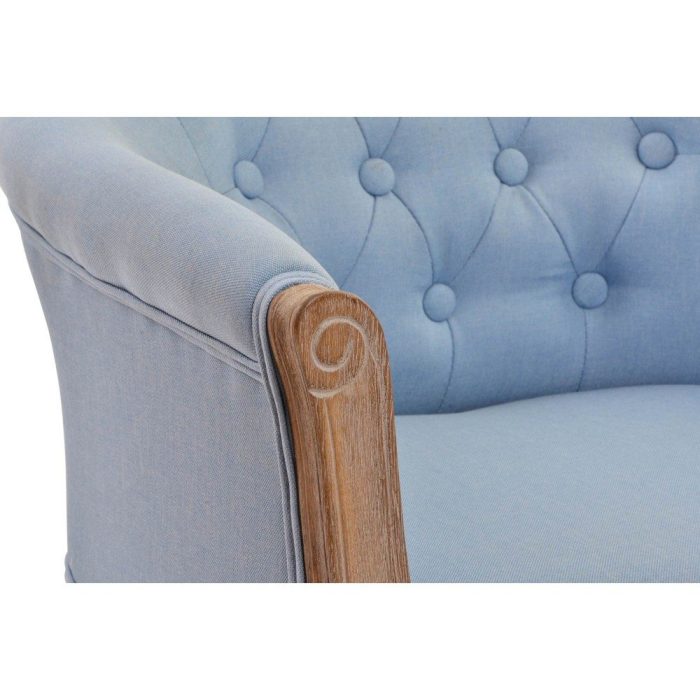 Poltrona francese azzurra capitonné - Etnico Outlet