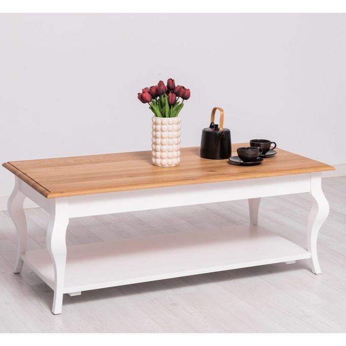 Tavolino provenzale top rovere rettangolare – Etnico Outlet