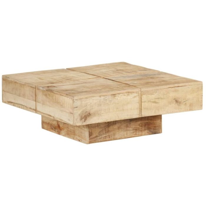 Tavolino etnico chic in legno massello naturale