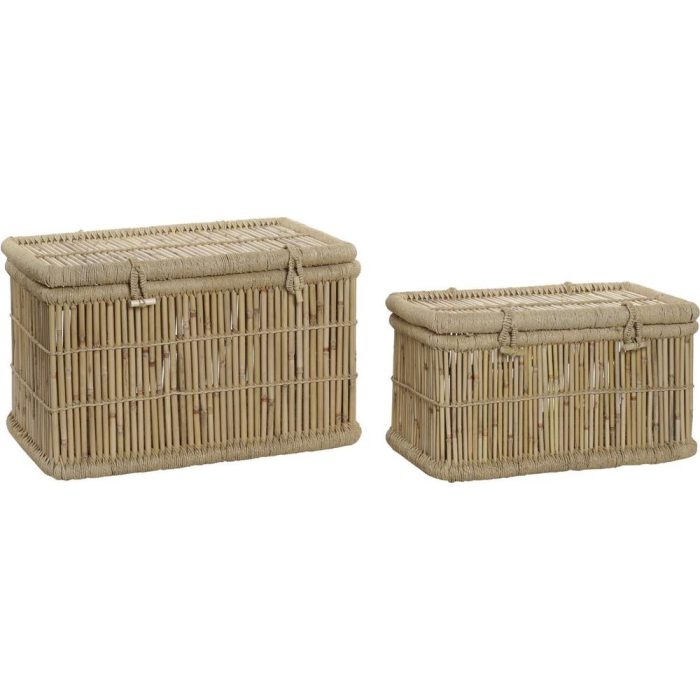 Set bauli boho chic in bambù e corda