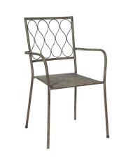 Sedia giardino provenzale ferro brunito artigianale - Etnico Outlet