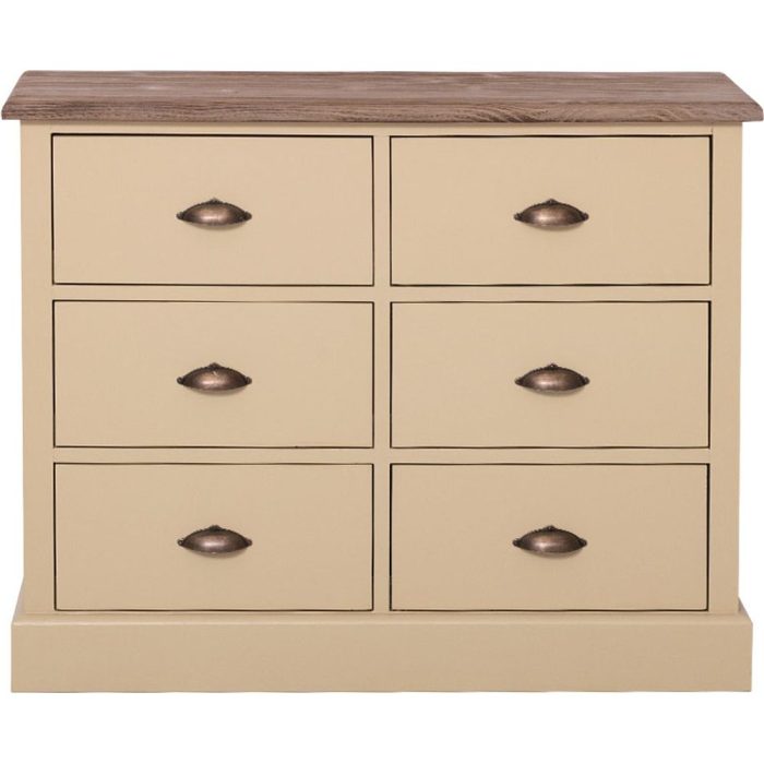 Cassettiera country vintage legno massello