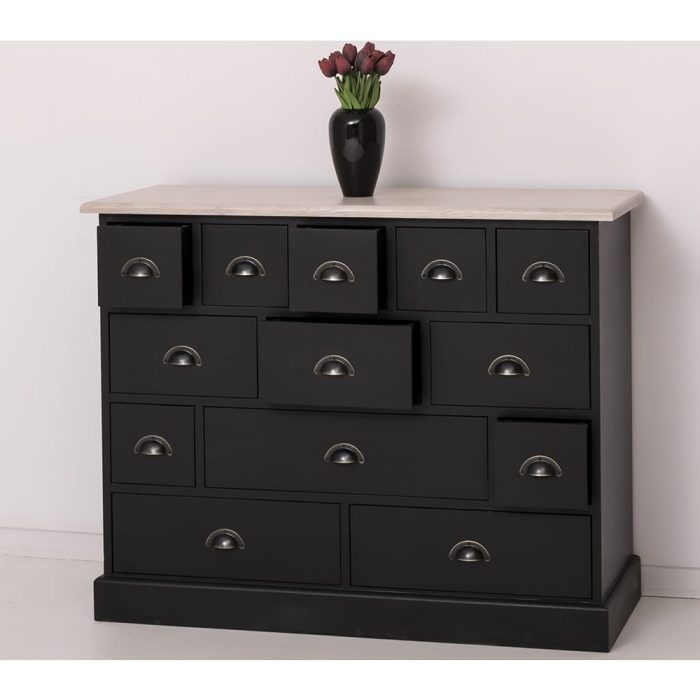 Mobile industrial chic con 13 cassetti