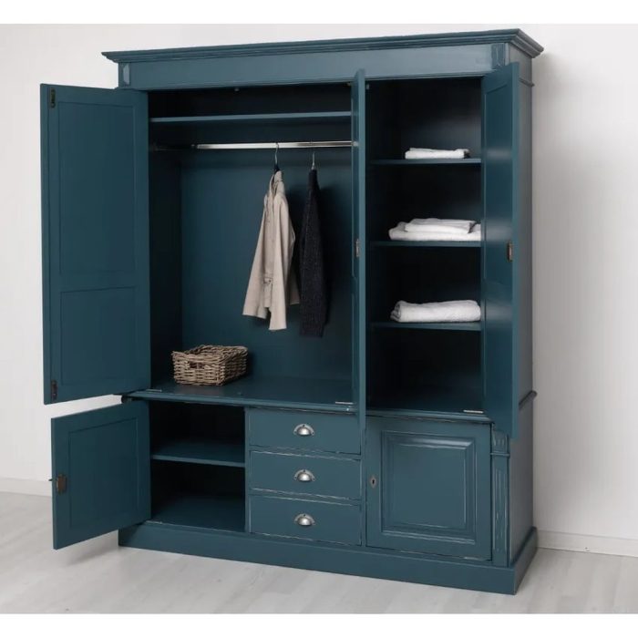 Armadio guardaroba shabby chic in legno SU MISURA - Etnico Outlet