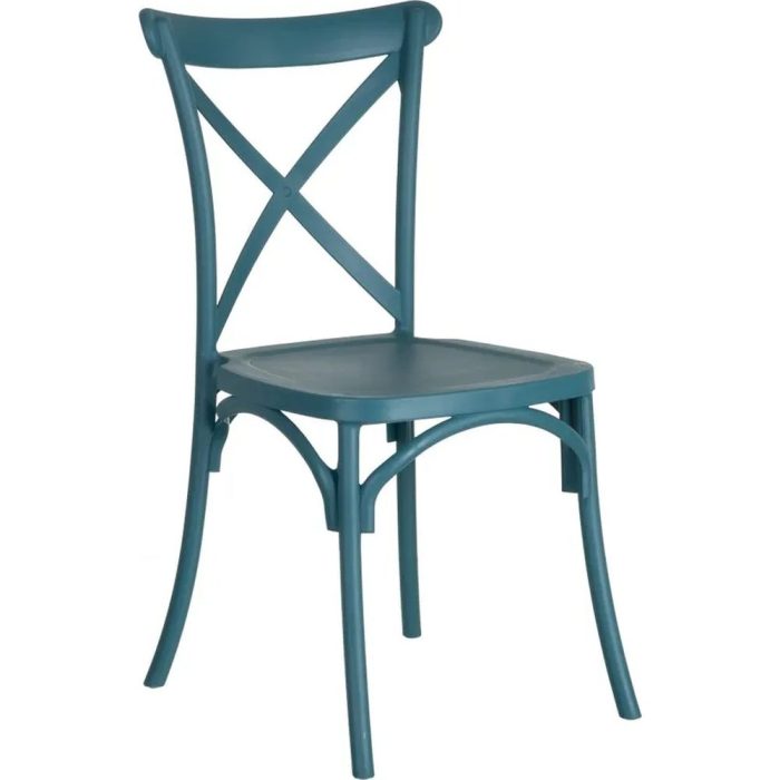 Sedia boho esterno azzurra