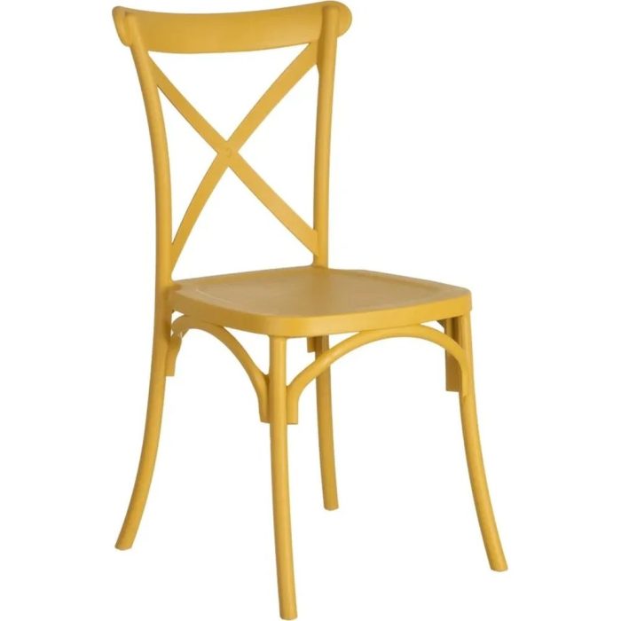 Sedia boho esterno gialla