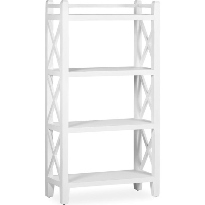 Libreria Shabby Chic Cross Bianca Francese - Etnico Outlet