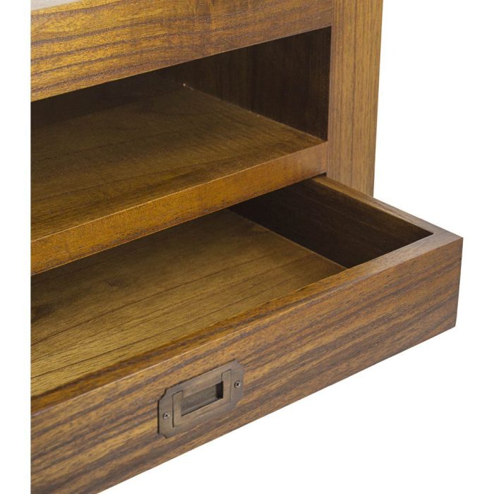 Mobile TV Neo-Coloniale in Legno Miele con Cassetti - Etnico Outlet