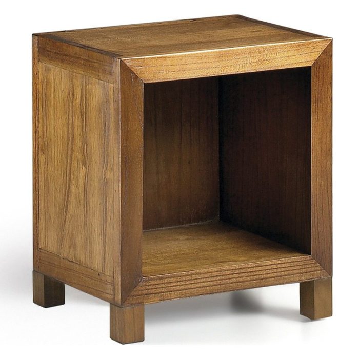 Cubo Libreria Etnico Legno Massello Mindi Miele - Etnico Outlet