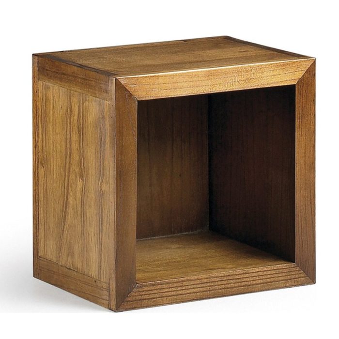 Cubo Libreria Etnico Legno Massello Mindi Miele - Etnico Outlet