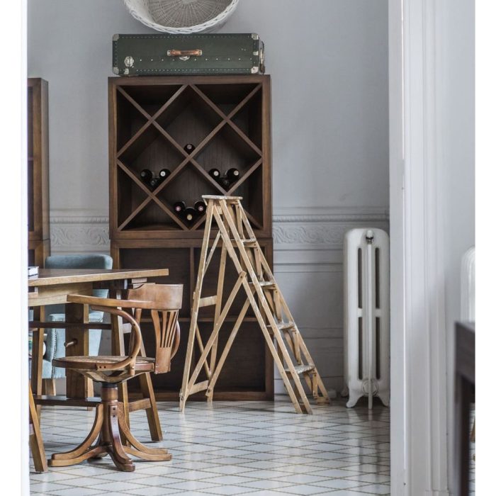 Portabottiglie etnico legno miele neo coloniale - Etnico Outlet