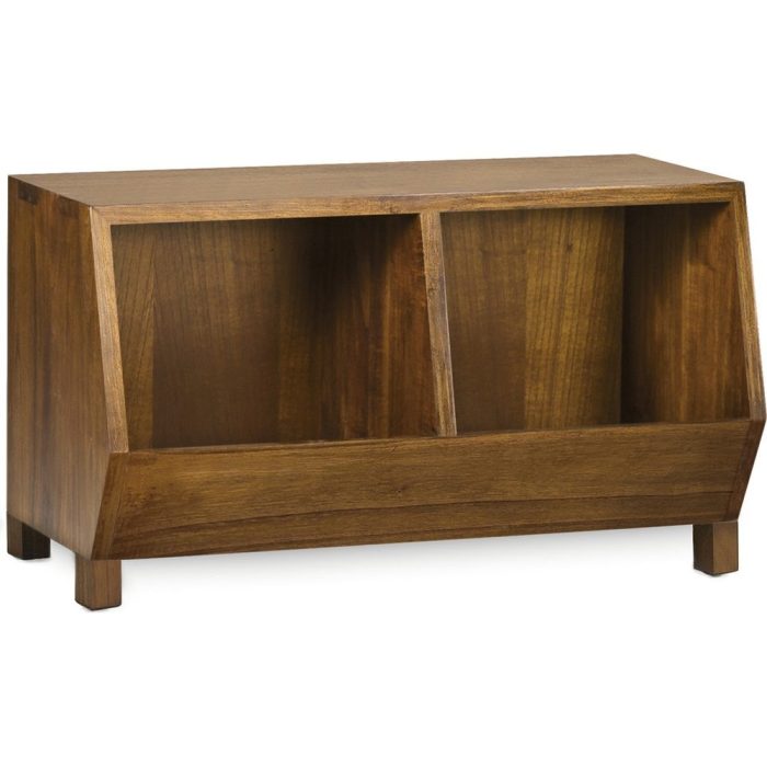 Mensola portaoggetti etnica in legno miele.