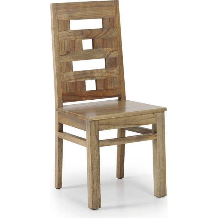 Sedia etnica in legno mindi sfumato.