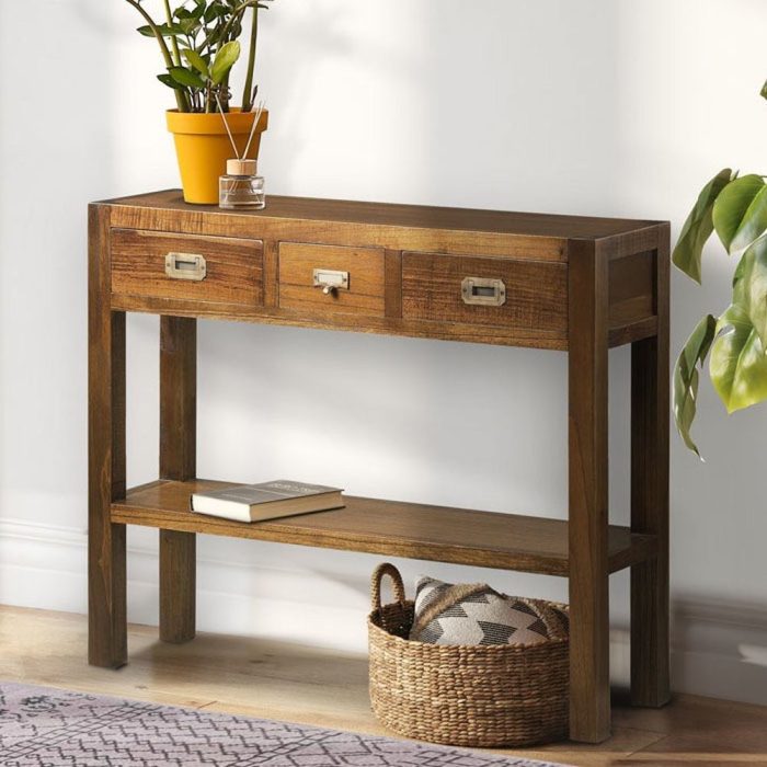 Consolle etnica in legno di mindi - Etnico Outlet