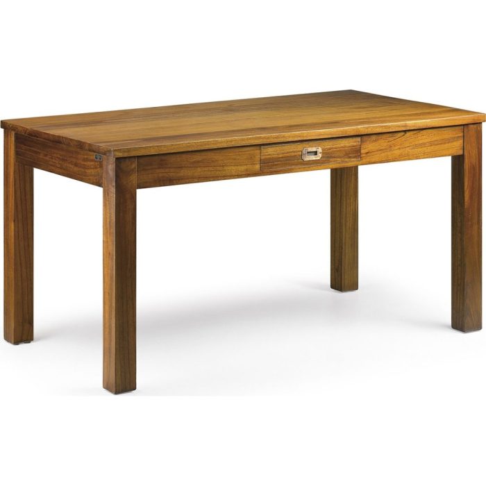 Tavolo fisso neo coloniale in legno miele