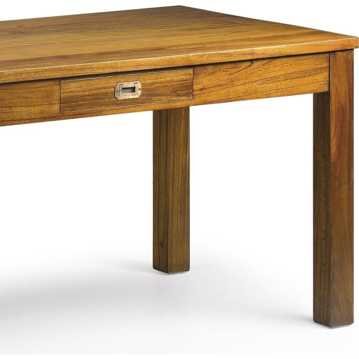 Tavolo fisso neo coloniale legno miele – Etnico Outlet