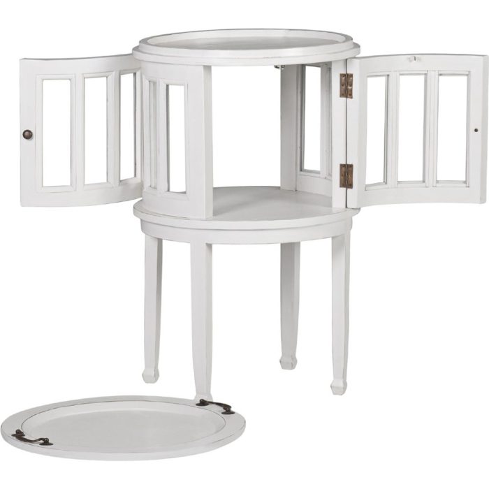 Tavolino nordico bianco vassoio removibile - Etnico Outlet