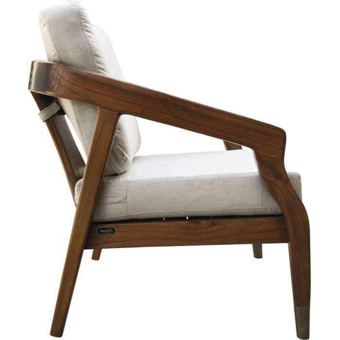 Poltrona classica legno intagliato con cuscini – Etnico Outlet
